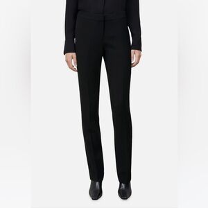 LAFAYETTE 148 New York Barrow Virgin Wool Straight Elegant Black Women's Pants